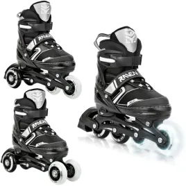 rolki-wrotki-3w1-regulowane-raven-helixi-black-grey-30-33-kolka-led