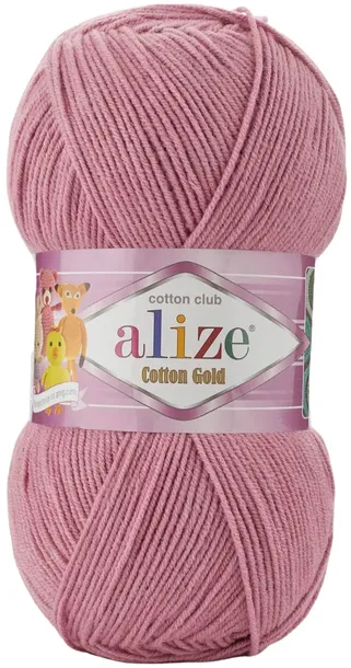 Włóczka Alize Cotton Gold 676 CIEMNY BRUDNY RÓŻ 100g 55% Bawełna 45% Akryl