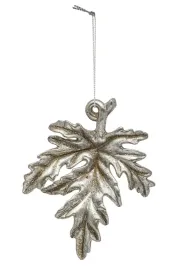 art-pol-zawieszka-bombka-lisc-srebrny-17x13x3-cm