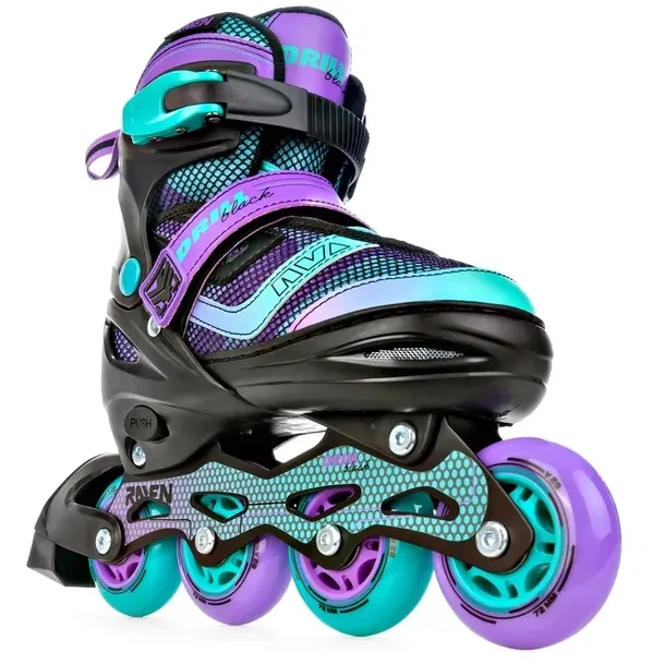 rolki-regulowane-raven-drill-violet-mint-38-42-klasa-lozysk-abec-7