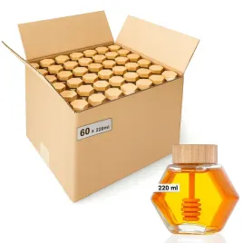 60x-sloiki-szklane-na-miod-220-ml-z-nabierakiem-lyzka-ozdobny-heksagon