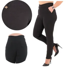 spodnie-damskie-wysoki-stan-gladkie-bawelniane-elastyczne-duze-rozmiary