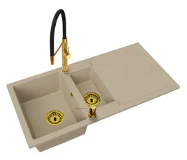 kuchenny-zlewozmywak-granitowy-duzy-15-komory-bateria-zloto