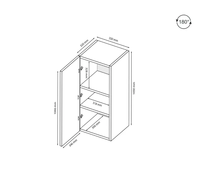 biala-szafka-wiszaca-105cm-box-polysk-stan-nowy