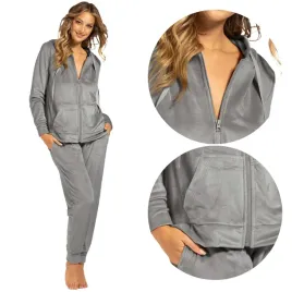 unikat-maja-komplet-dres-damski-welurowy-szary-s