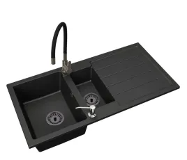 kuchenny-zlewozmywak-granitowy-15-komory-bateria-flex-gun-gray-dozownik