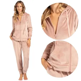 unikat-maja-komplet-dres-damski-welurowy-roz-pudrowy-l