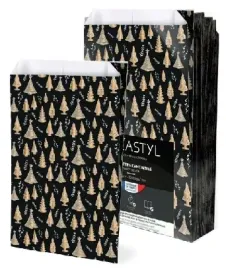 czarna-torebka-swiateczny-las-choinki-24x41cm-stylowe-pakowanie-prezentow