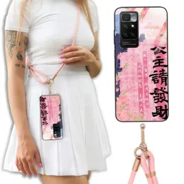 etui-do-xiaomi-redmi-note-11s-crossglam-skorzana-smycz-pink-japonskie-wzory