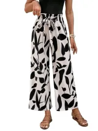 shein-spodnie-damskie-casual-szerokie-z-paskiem-wzor-roslinny-xl-1dj