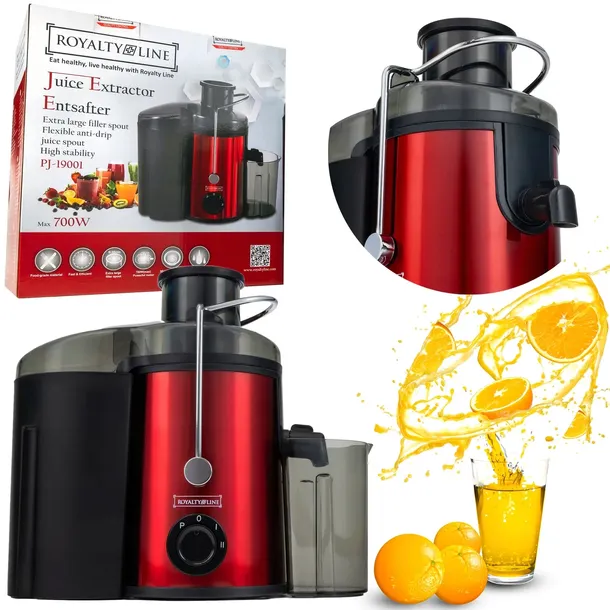 SOKOWIRÓWKA WYSOKOOBROTOWA WYCISKARKA DO SOKU 2 TRYBY PULSE 700W INOX ROYAL