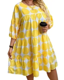 shein-sukienka-plus-size-damska-zolte-groszki-luzna-46-1db