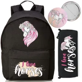 zestaw-plecak-szkolny-czarny-piornik-przypinka-i-love-horses-do-szkoly