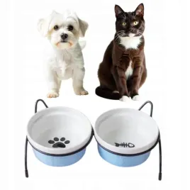 podwojna-ceramiczna-miska-na-stojaku-dla-kota-i-psa-zestaw-misek-2x300ml