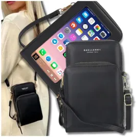 damska-torebka-na-telefon-mini-portfel-listonoszka-czarna-miejska-komorowa