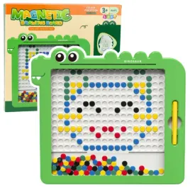 tablica-magnetyczna-ukladanka-mozaika-dinozaur-zielony-karty-20-wzorow