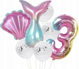 urodzinowe-balony-7szt-konfetti-3-latka-syrenka-urodziny-dla-dziewczynki