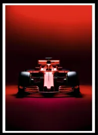 plakat-na-sciane-do-salonu-czerwony-bolid-okladka-formula-1-iconic-100x70cm