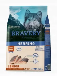 bravery-dog-12kg-senior-med-large-herring-sledz