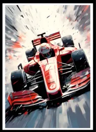 plakat-na-sciane-do-salonu-czerwony-bolid-zawrotna-predkosc-f1-car-100x70cm