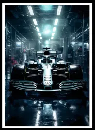 plakat-na-sciane-do-salonu-bolid-mercedesa-wyjazd-na-tor-formula-1-100x70cm