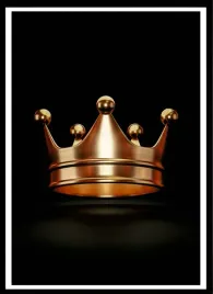 plakat-na-sciane-do-salonu-zlota-korona-czarne-tlo-gold-black-100x70cm