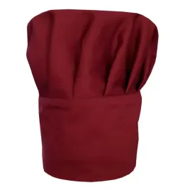 czapka-kucharska-szefa-kuchni-wysoka-bordowa