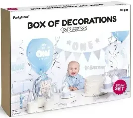 dekoracje-urodzinowe-party-na-1-urodziny-zestaw-niebiesko-srebrne