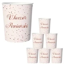 kubki-papierowe-jednorazowe-wieczor-panienski-rozowe-rose-gold-220ml-6szt