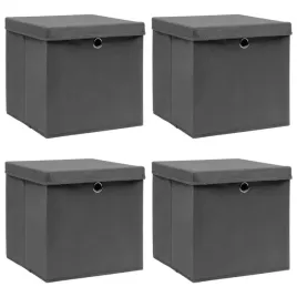 pudelka-z-pokrywami-4-szt-szare-32x32x32-cm-tkanina-lumarko