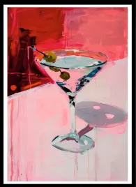 plakat-na-sciane-do-salonu-i-kuchni-martini-z-oliwkami-drink-100x70-cm