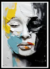 plakat-na-sciane-do-salonu-malowana-twarz-kobiety-pelna-kolorow-100x70-cm