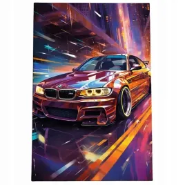 2-x-obraz-60x40-samochody-bmw-e46-e36-abstrakcja-futurystyczny-do-garazu-la