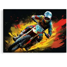 2-x-obraz-120x80-samochody-motor-cross-aprilla-kawasaki-enduro-abstrakcja-a