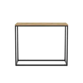 toaletka-konsola-100x25x80-dab-wotan-blat-czarny-stelaz-stalowy-loft