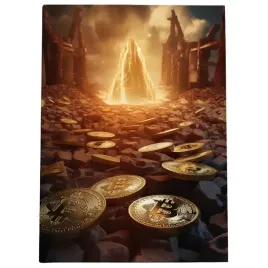 2-x-obraz-70x50-bitcoin-ekonomia-zniszczenie-swiata
