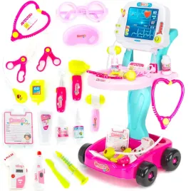2-x-zestaw-lekarza-maly-doktor-ekg-dla-dzieci-akcesoria-wozek-xl-matadi