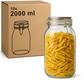 10x-sloiki-szklane-2l-na-miod-makaron-przetwory-kawe-hermetyczne-z-klamra
