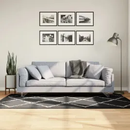 dywan-z-wysokim-runem-czarno-kremowy-100x200-cm-lumarko
