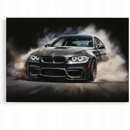 2-x-obraz-90x60-samochody-bmw-e46-e36-m3-m4-dym-z-opon-sportowy-czarny-wysc