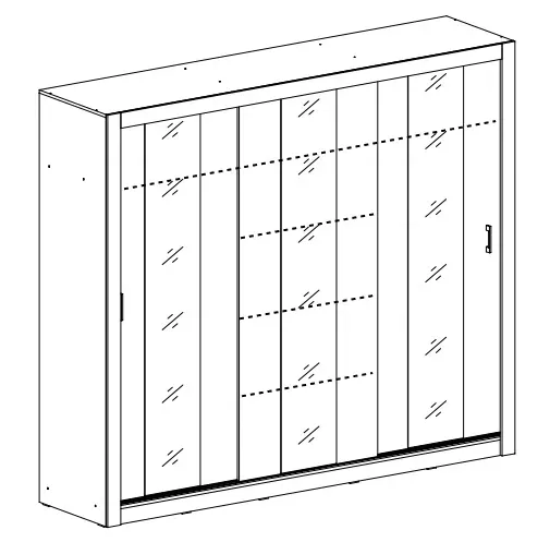 szafa-przesuwna-meblar-duca-250-cm-3-szuflady-z-lustrem-biala-mat-material-plyta-laminowana