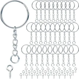 baza-do-breloczkow-lancuszki-z-kolkami-srebrne-breloczki-diy-zestaw-170-szt