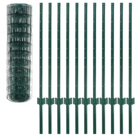 vidaxl-euro-ogrodzenie-stalowe-20-x-1-m-zielone