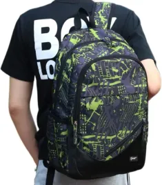 plecak-szkolny-mlodziezowy-czarno-zielony-wzory