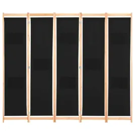 vidaxl-parawan-5-panelowy-czarny-200-x-170-x-4-cm-tkanina