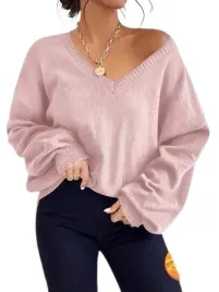 shein-rozowy-sweter-damski-z-dekoltem-v-i-dlugim-rekawem-40-42-1dh