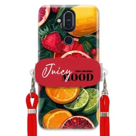 etui-do-nokia-8-1-czerwona-smycz-crossbody-uchwyt-modne-juice-mood-owoce