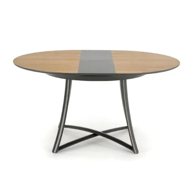 stol-okragly-halmar-moretti-rozkladany-118-148-cm-dab-zloty-metalowy-kolor-mebla-dab-zloty