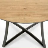 stol-okragly-halmar-moretti-rozkladany-118-148-cm-dab-zloty-metalowy-wysokosc-mebla-76-cm