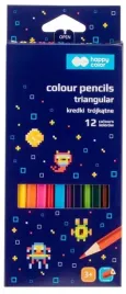 kredki-drewniane-trojkatne-pixi-planet-12-kolorow